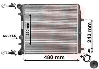 VAN WEZEL Радиатор, охлаждение двигателя 76002005